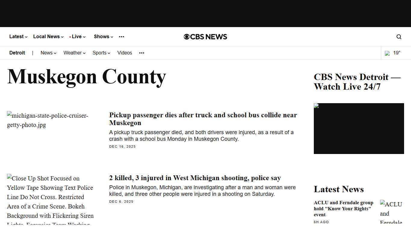 Muskegon County news - Today’s latest updates - CBS Detroit